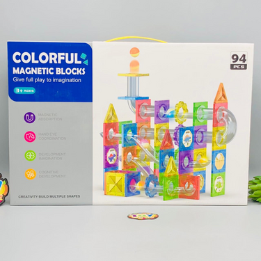 94Pcs Colorful Magnetic Tiles Building Blocks